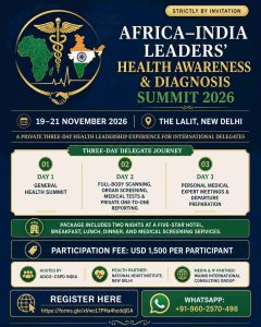 Africa–India Leaders’ Health Awareness & Diagnosis Summit 2026 to Convene International Delegates in New Delhi